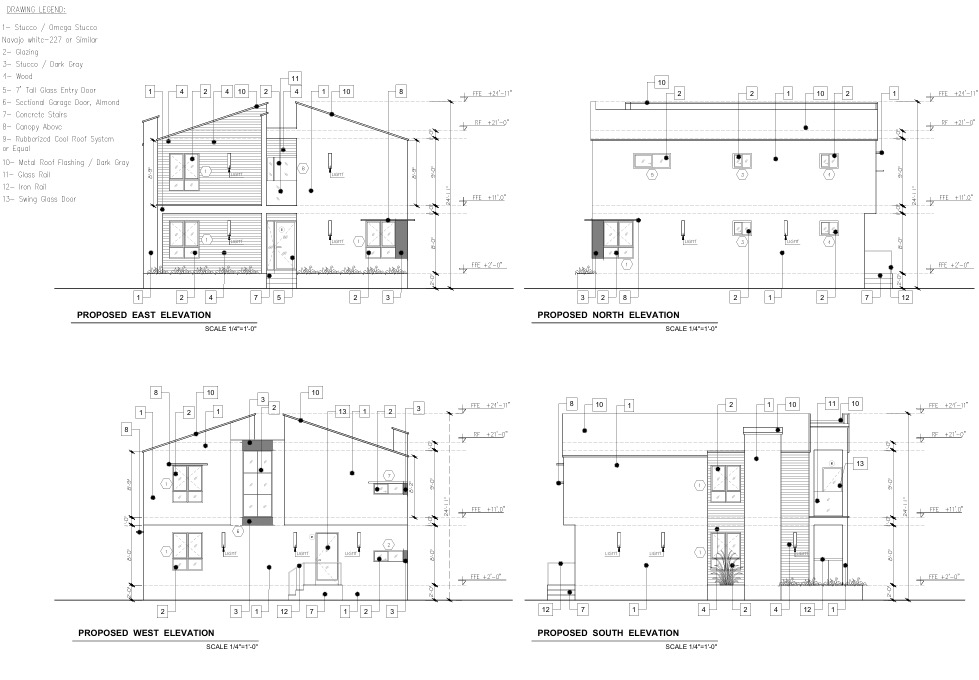 Proposed elevations